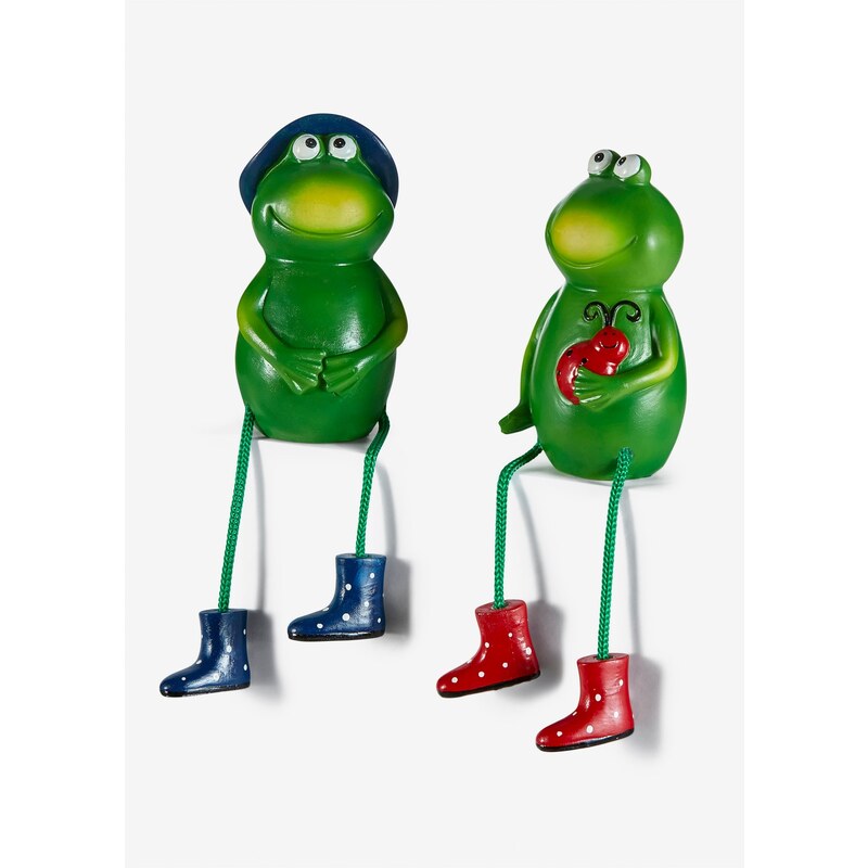 bonprix Dekoračné žaby s čižmami (2 dielna súprava), farba zelená, rozm. 0