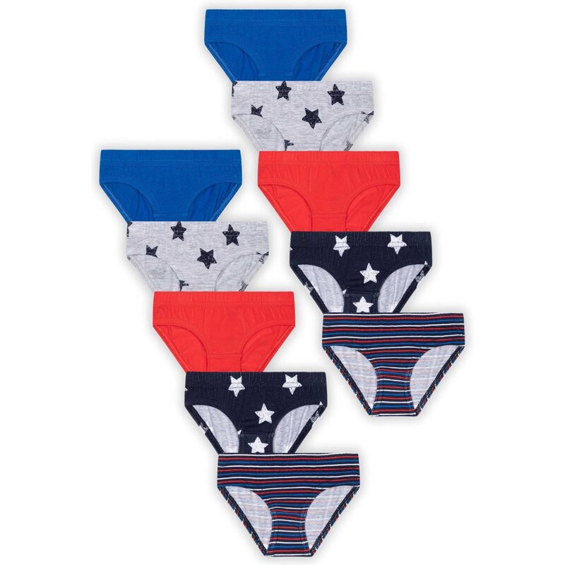 MINOTI Nohavičky modrá / sivá melírovaná / červená / čierna / biela 54343216