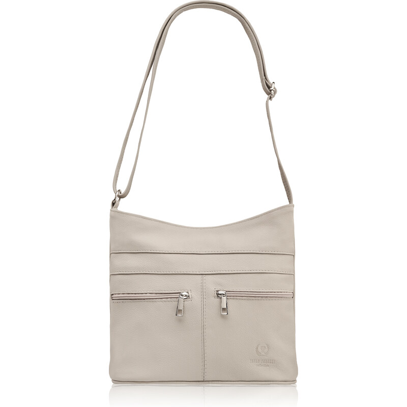 Paolo Peruzzi Dámska kožená kabelka na rameno Z-53-GR | šedá Z-53-GR 51024566