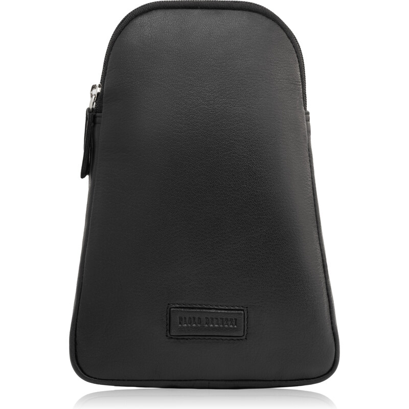 Paolo Peruzzi Pánsky kožený batoh na jedno rameno T-118-BL | čierna T 51024567