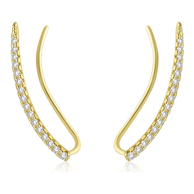 Olivie Strieborné pozdĺžne náušnice GOLD 8493 51031664