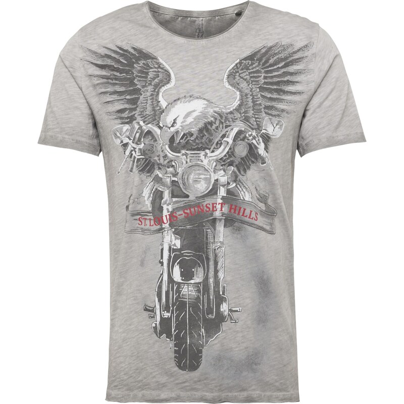 Key Largo Tričko MT SUNSET HILLS sivá / antracitová / červená / biela 51142324