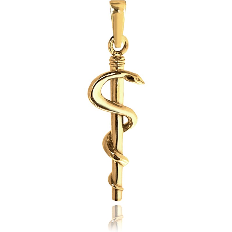 OLIVIE MINET Zlatý přívěs Aeskulapova hůl Au 585/1000 66723829