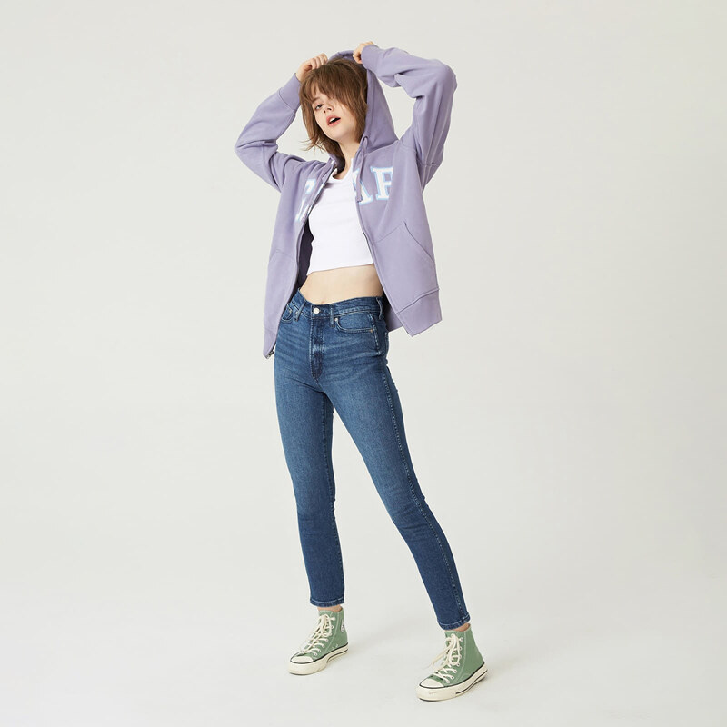 Kalhoty GAP Denim Pants Vintage Slim - High Rise Dark Villa W27 51046171