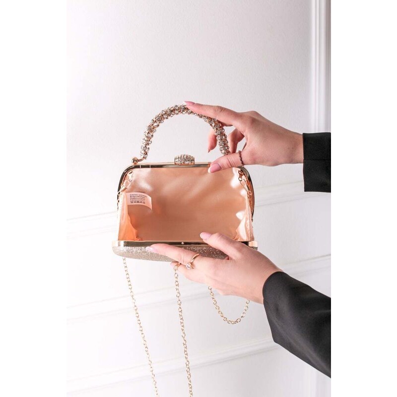 Paris Style Zlatá spoločenská kabelka do ruky Betty