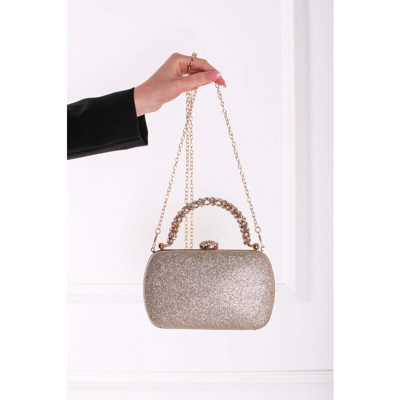 Paris Style Zlatá spoločenská kabelka do ruky Betty