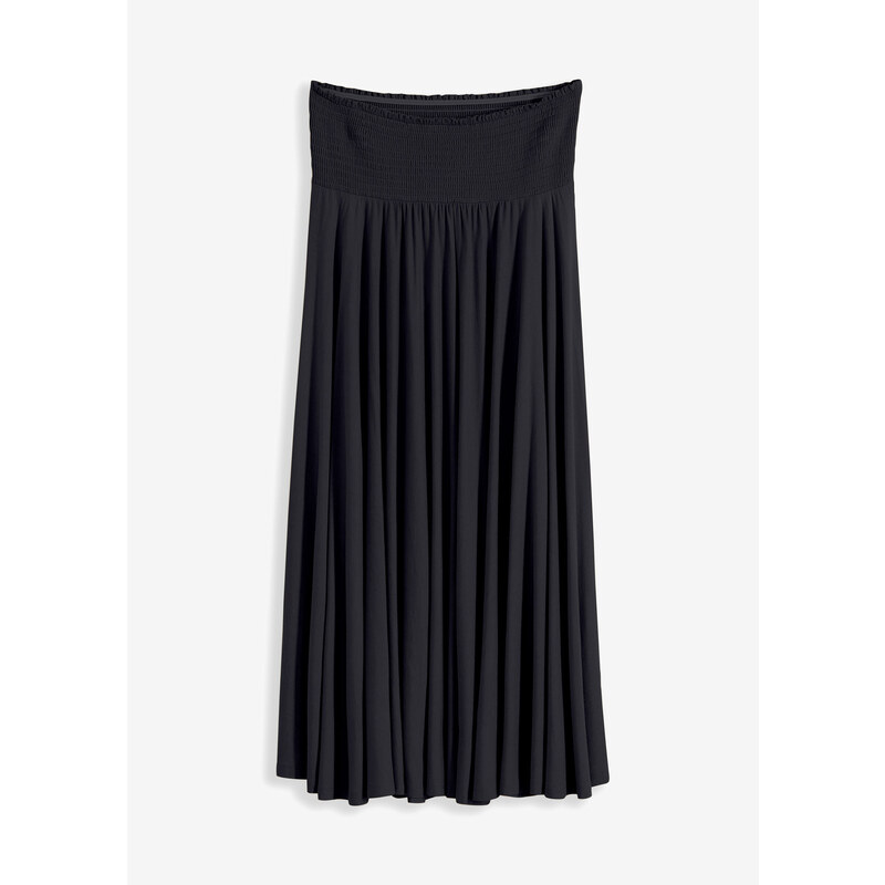 bonprix Džersejová sukňa z padavej viskózy, farba čierna 51059909