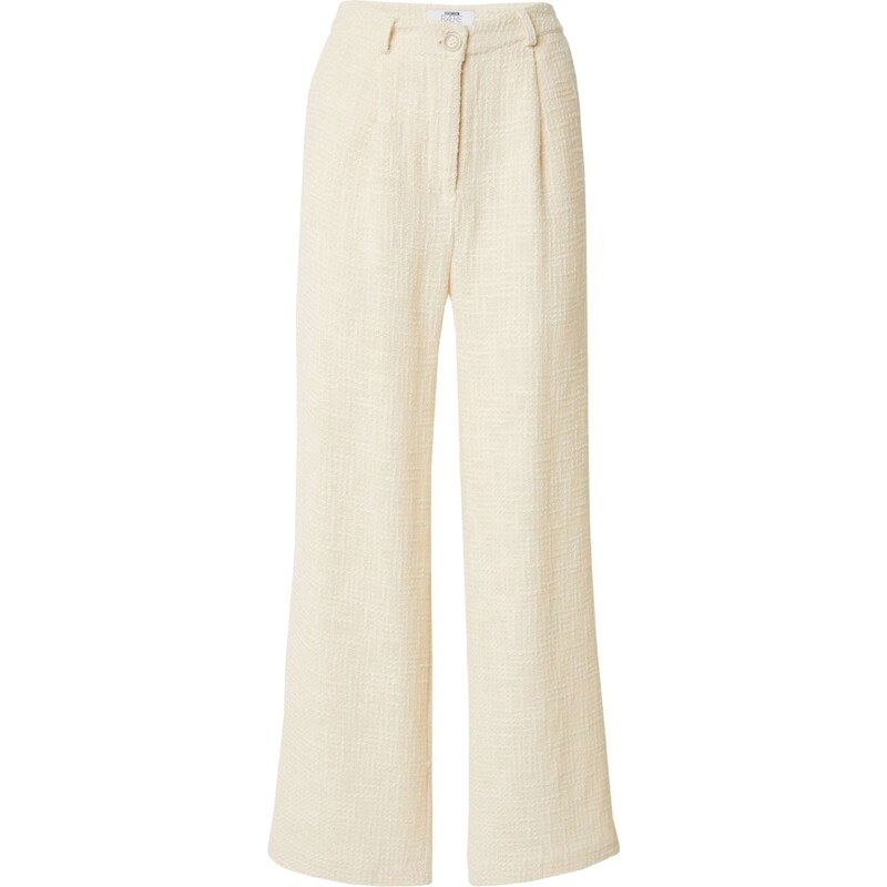 RÆRE by Lorena Rae Plisované nohavice biela ako vlna 54344702