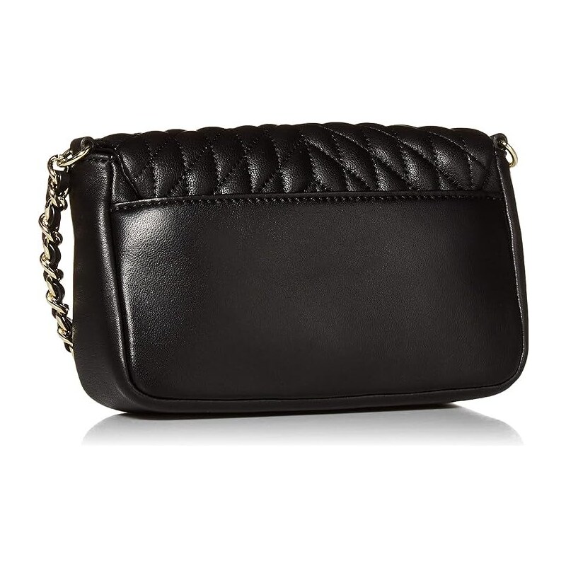 Karl Lagerfeld Paris Agyness Quilted Flap Crossbody Black