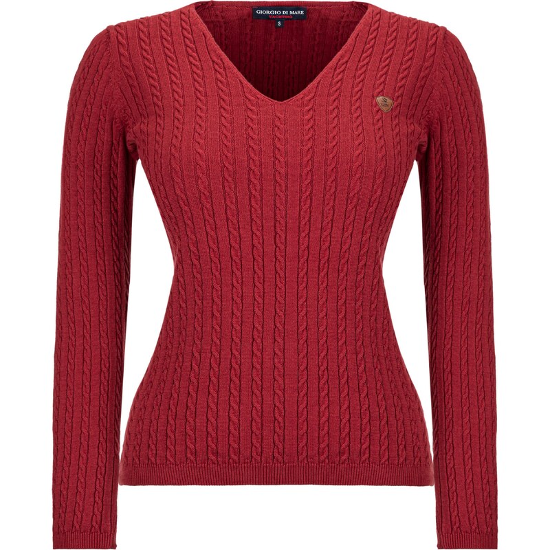 Giorgio di Mare Sveter Manon hnedá / karmínovo červená 54247591