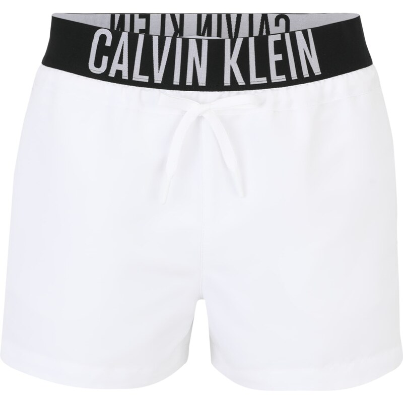 Calvin Klein Swimwear Plavecké šortky čierna / biela