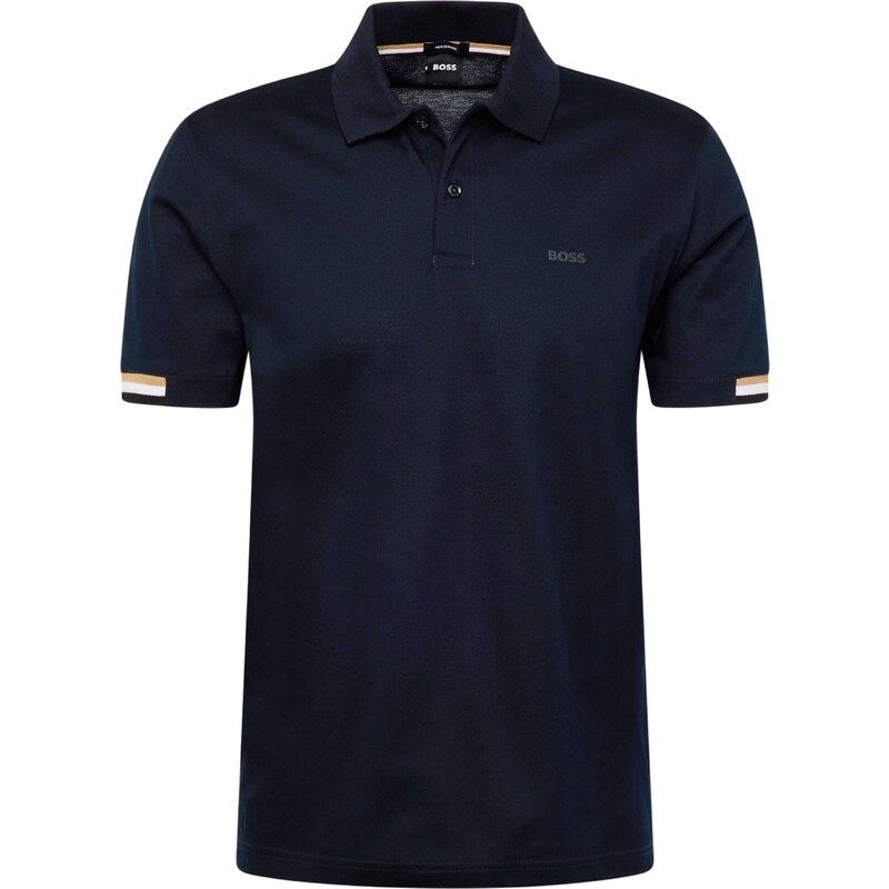 BOSS Tričko Parlay 147 béžová / tmavomodrá / biela 53715665