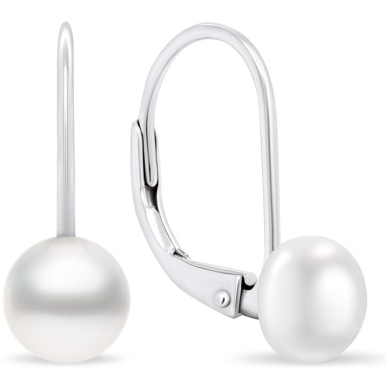Brilio Silver Jemné strieborné náušnice s pravými perlami EA409W/410 66579152
