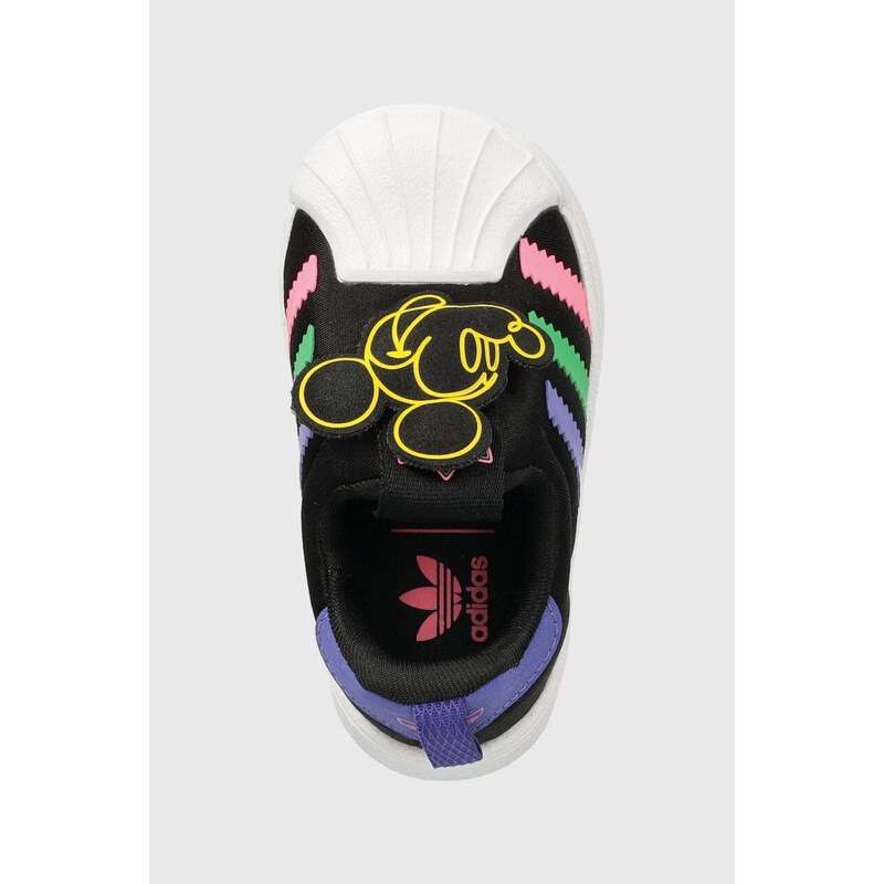 Detské tenisky adidas Originals SUPERSTAR 360 čierna farba