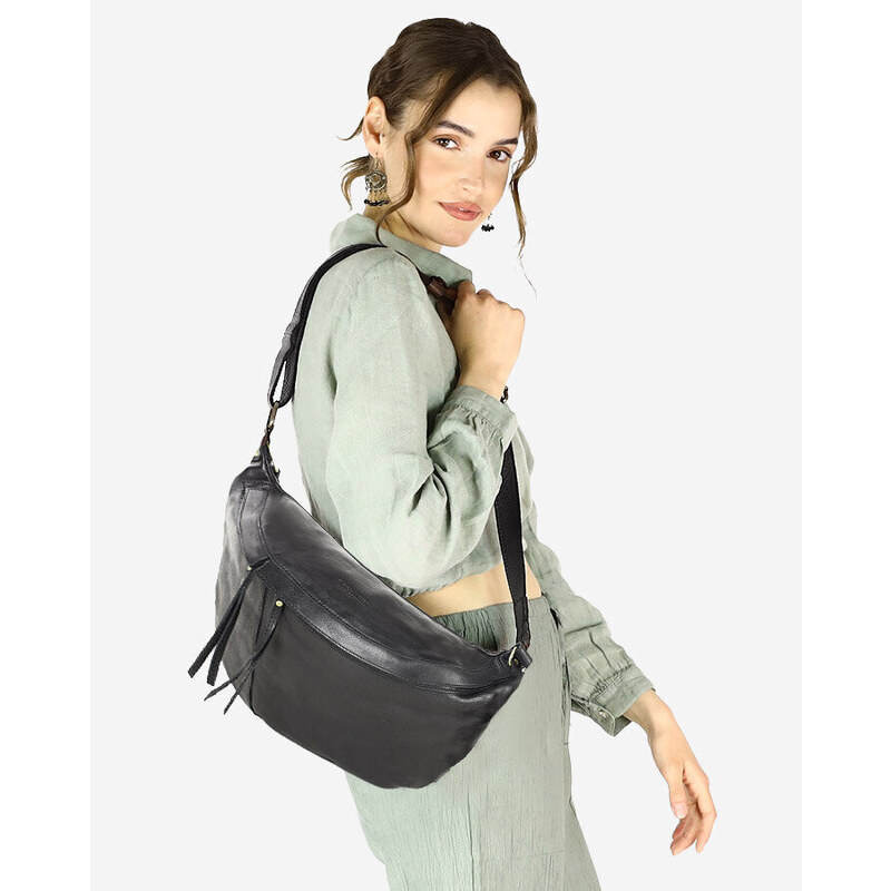 Marco Mazzini handmade MARCO MAZZINI Veľká kožená kabelka cez rameno s 51071732