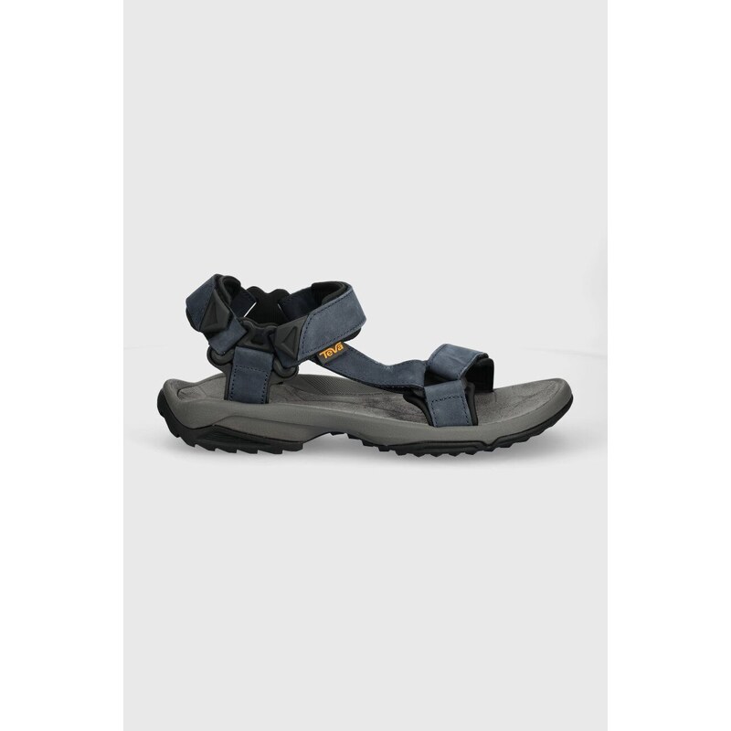 Semišové sandále Teva Terra Fi Lite Leather pánske, tmavomodrá farba, 1012072