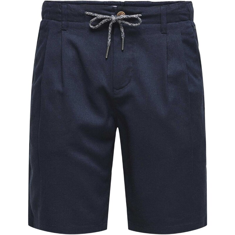 Only & Sons Plisované nohavice LEO námornícka modrá 53451979