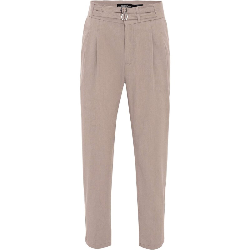 Antioch Plisované nohavice kamenná 54338658