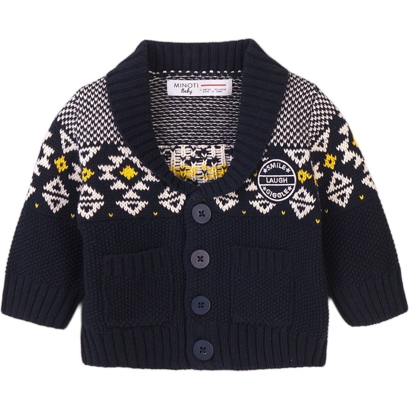 MINOTI Kardigán tmavomodrá / žltá / biela 54343105