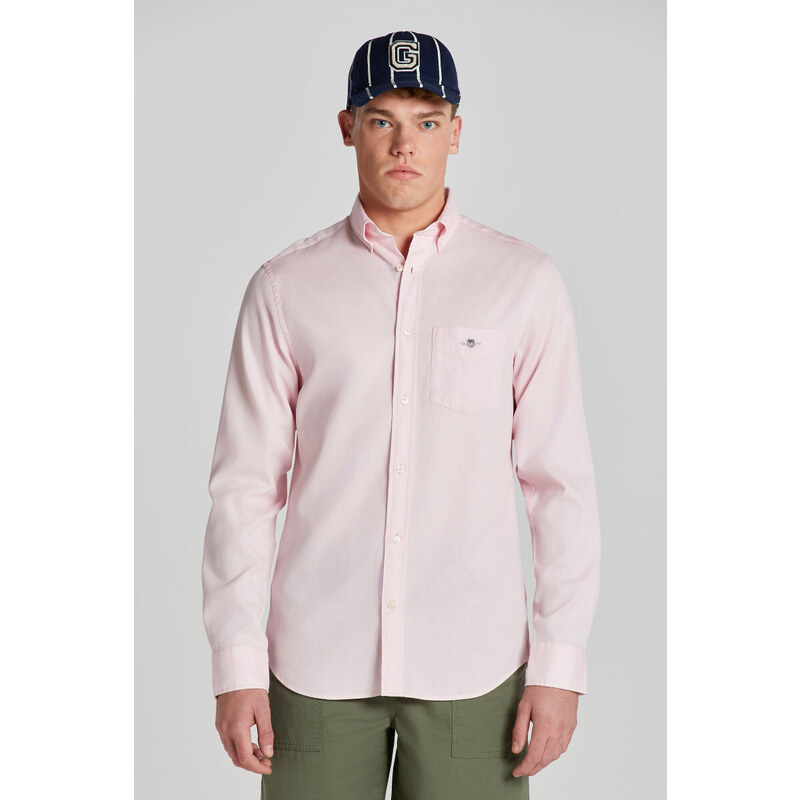 KOŠEĽA GANT REG HONEYCOMB TEXTURE SHIRT LIGHT PINK 51108372