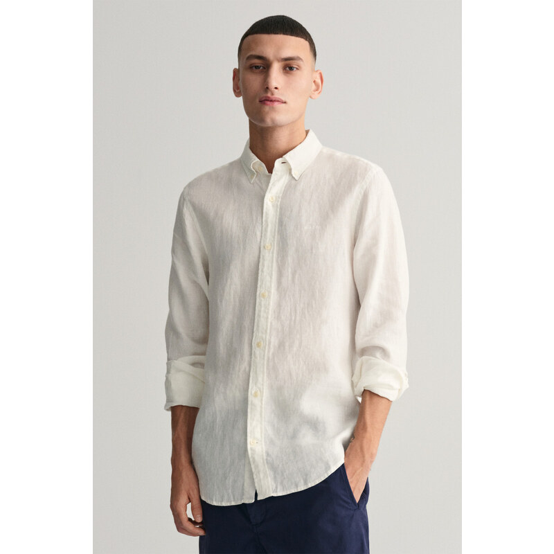 KOŠEĽA GANT SLIM LINEN SHIRT WHITE 51108383