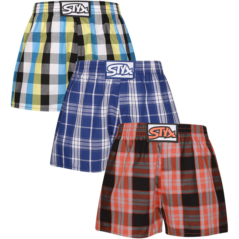 3PACK detské trenky Styx klasická guma viacfarebné (3J102426) 6-8 let 66060770