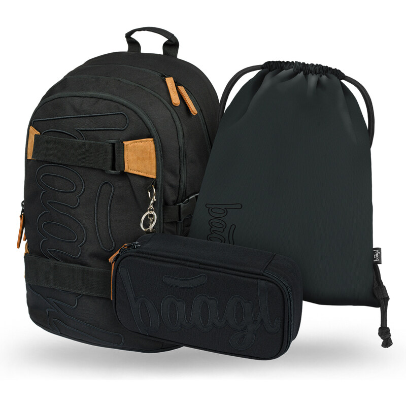 BAAGL 3 SET Skate Darkness: batoh, peračník, vrecko 63409828