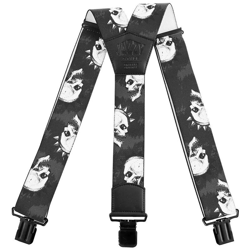 Pánske traky široké Lebka ostne 51134654