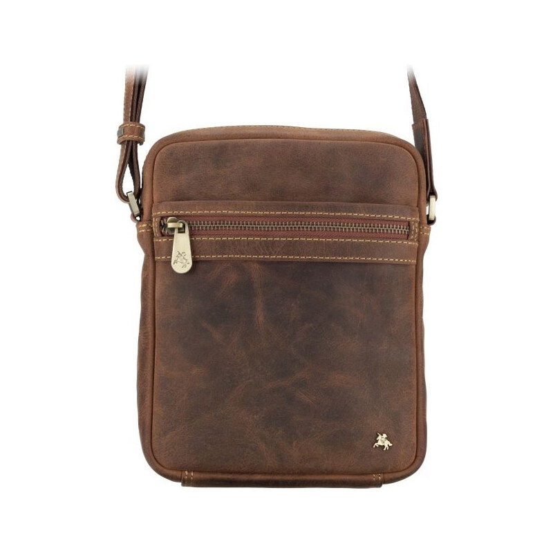 Visconti Značková pánska kožená taška cez rameno hnedá (KT171) 59774320
