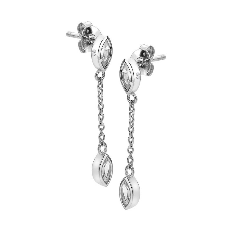 Hot Diamonds Elegantné strieborné visiace náušnice s diamantmi Tender 66581663