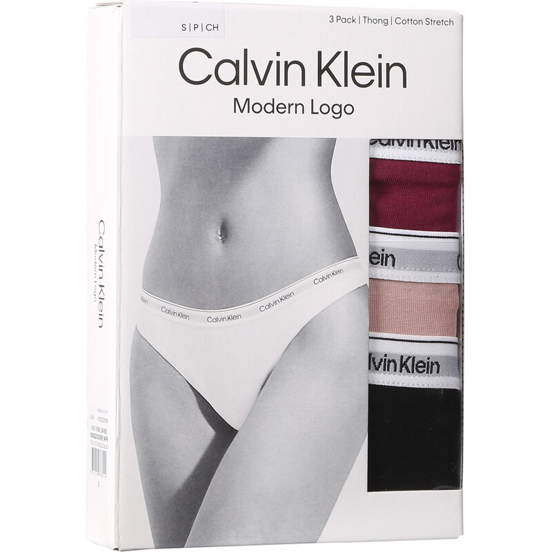 3PACK dámske tangá Calvin Klein viacfarebná (QD5209E-NP6)