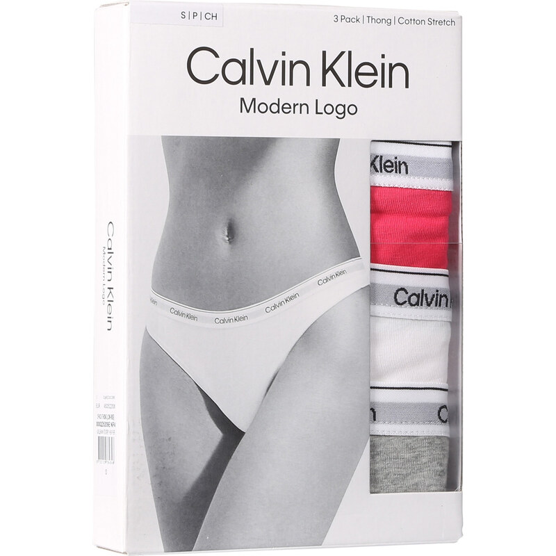 3PACK dámske tangá Calvin Klein viacfarebná (QD5209E-NP4)