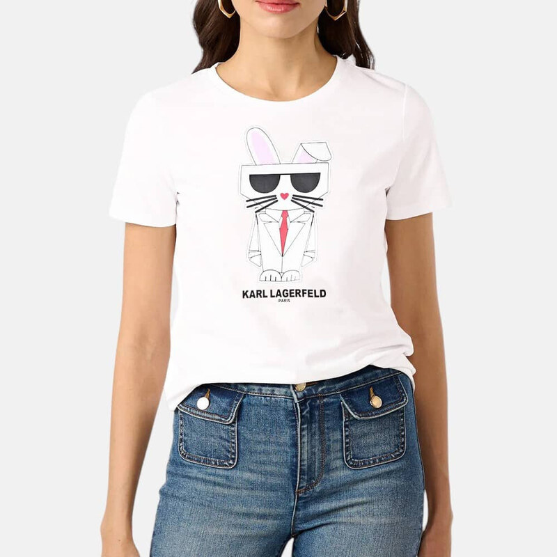 Dámské bílé triko Karl Lagerfeld 55787 51146692