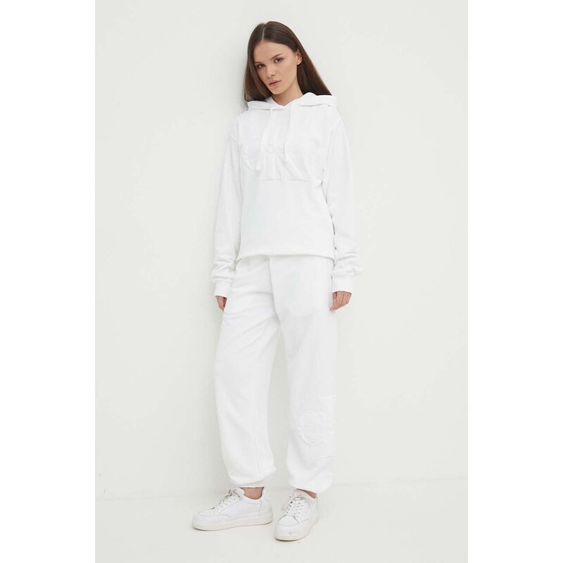 Tepláky Calvin Klein Jeans biela farba, jednofarebné, J20J223273