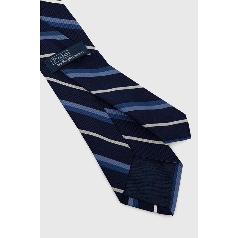 Hodvábna kravata Polo Ralph Lauren tmavomodrá farba, 712926093