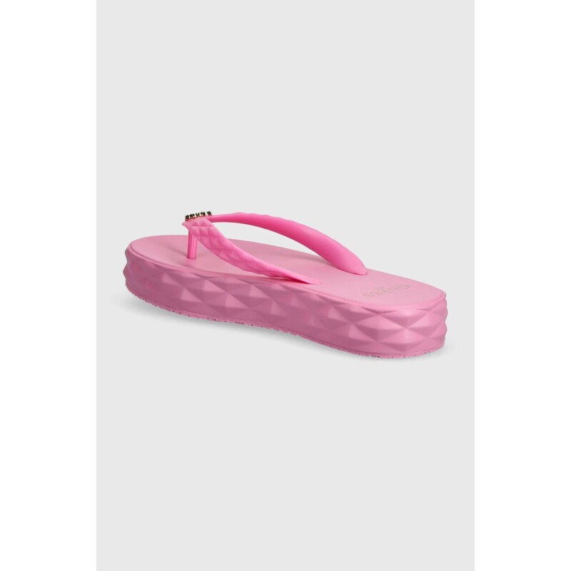 Žabky Guess dámske, ružová farba, na platforme, E4GZ26 BB00F