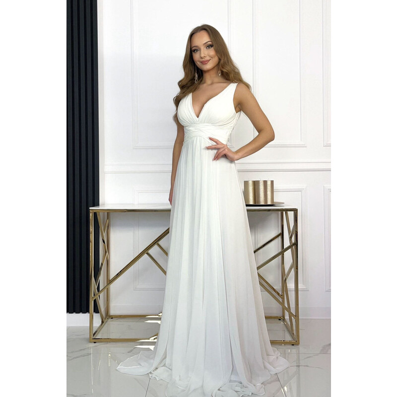 Paris Style Biele nariasené šaty Silvana