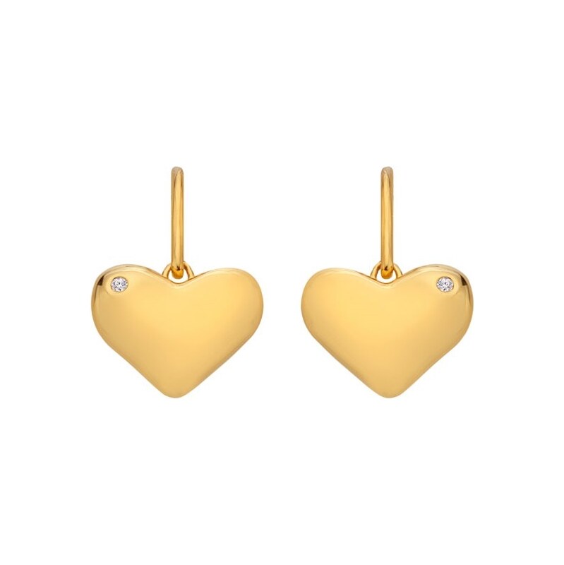 Hot Diamonds Pozlátené visiace náušnice s pravými diamantmi Jac Jossa 66581877