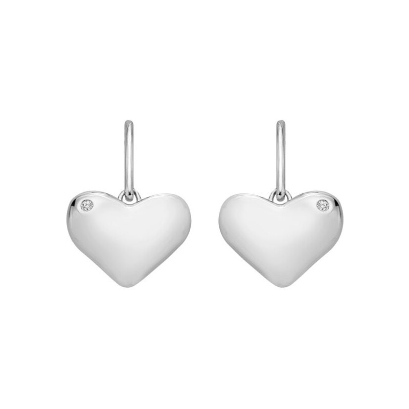 Hot Diamonds Strieborné visiace náušnice s pravými diamantmi Desire 66593921
