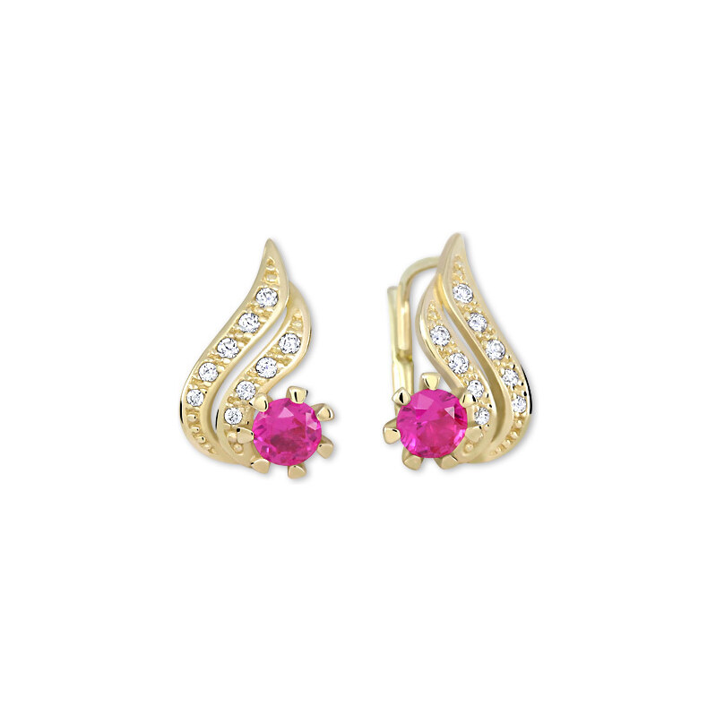 Soliter Krásne náušnice zo žltého zlata so zirkónmi 239 001 00529 66578996