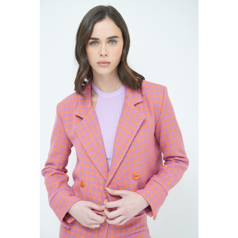 Skrátené tvídové sako - fruit 48557636