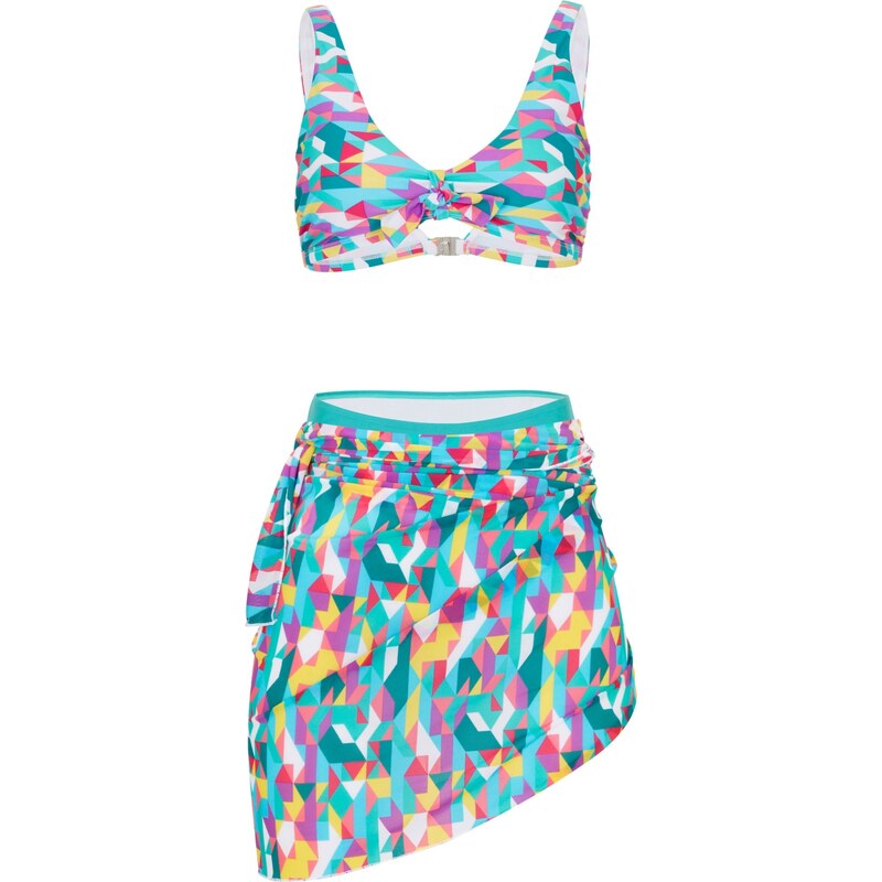 bonprix Bikiny a plavkové nohavičky (3-dielna sada), farba zelená 62908895