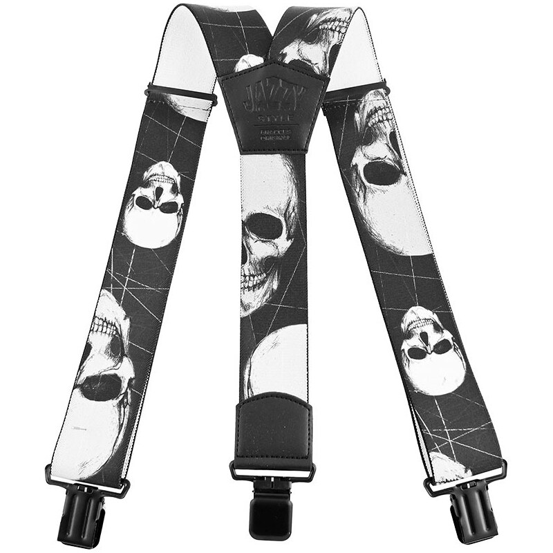 Pánske traky široké s lebkami 51168367