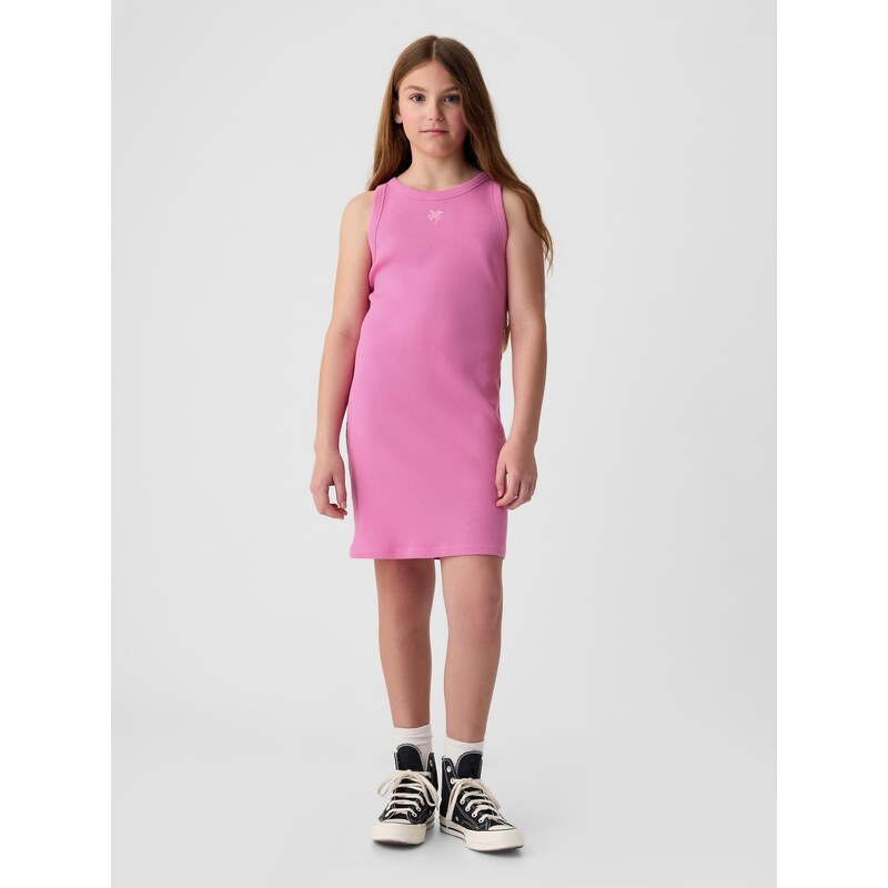Ružové dievčenské rebrované šaty GAP 52523112