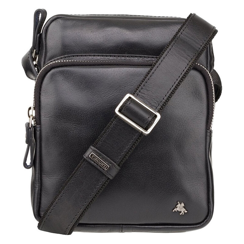 Visconti Značková pánska kožená taška cez rameno čierna (KT165) 59774326
