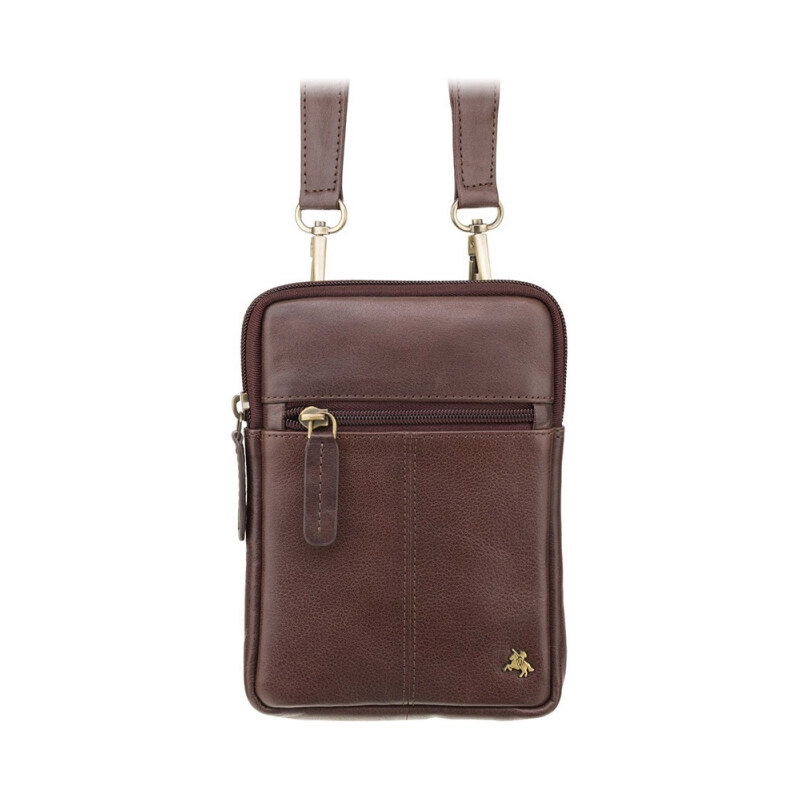 Visconti Malá pánska kožená taška na doklady hnedá (KT160) 59774328