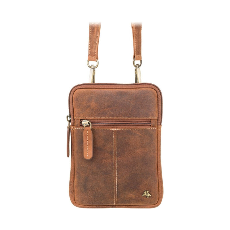 Visconti Malá pánska kožená taška na doklady hnedá (KT161) 59774327