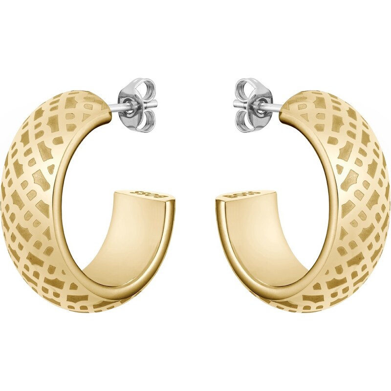 Hugo Boss Štýlové pozlátené kruhové náušnice 1580566 66581964