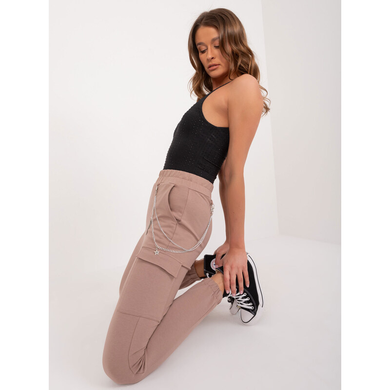 RELEVANCE Sweatpants-RV-DR-9604.27-dark beige 64663507