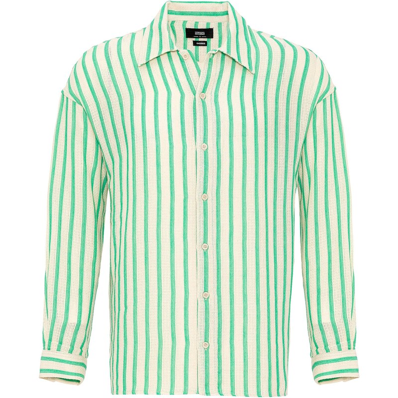 Antioch Košeľa béžová / svetlozelená 54340015